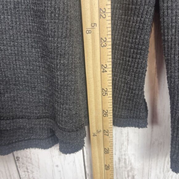 t.la Anthropologie Top Women Small Gray Waffle Knit Thermal Keyhole Tunic Casual - Picture 11 of 11